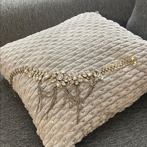 Banana Republic Gold- Silver Crystal Statement necklace chocker